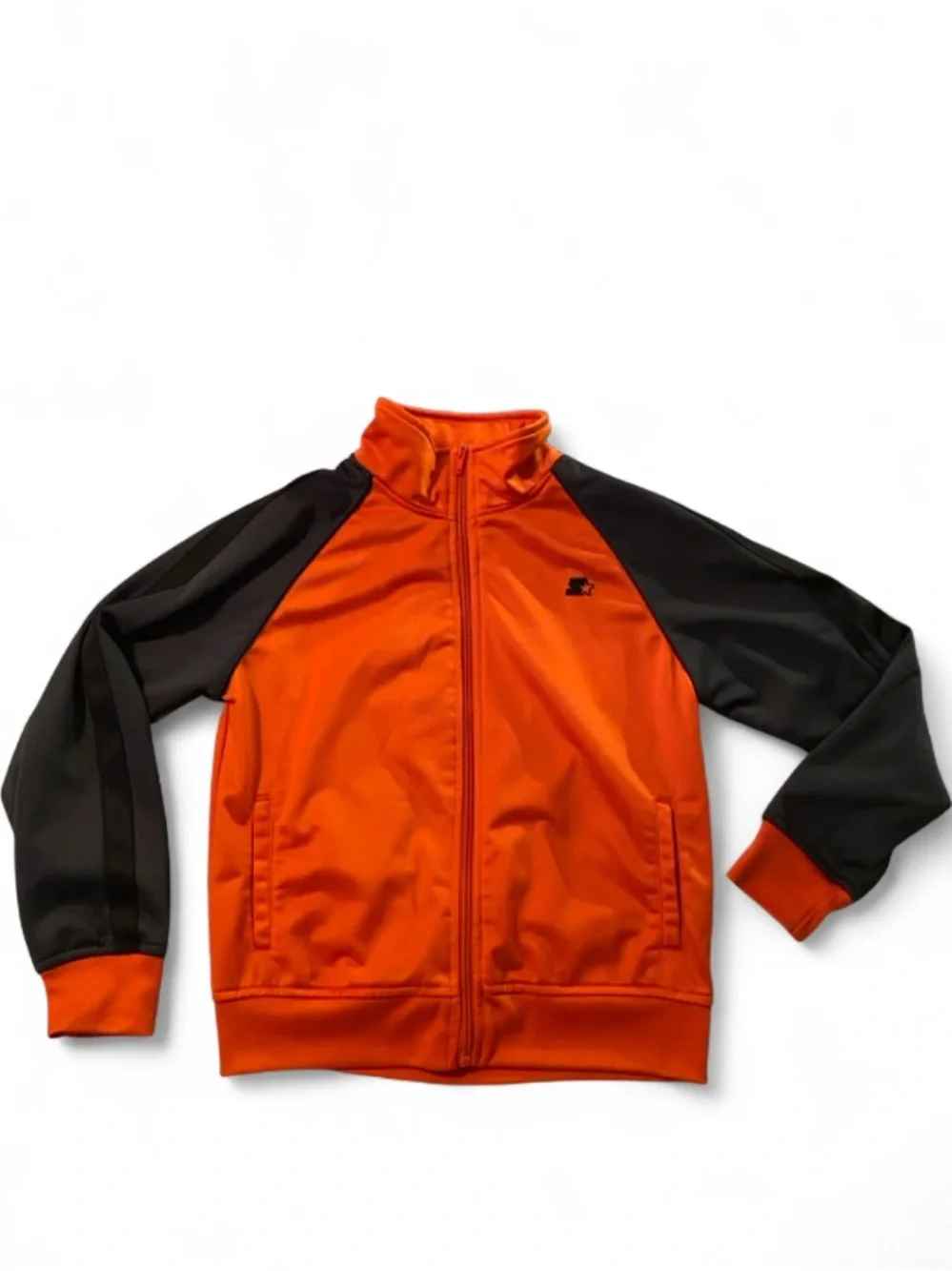 STARTER Orange and Gray Kids Zip Track Jacket